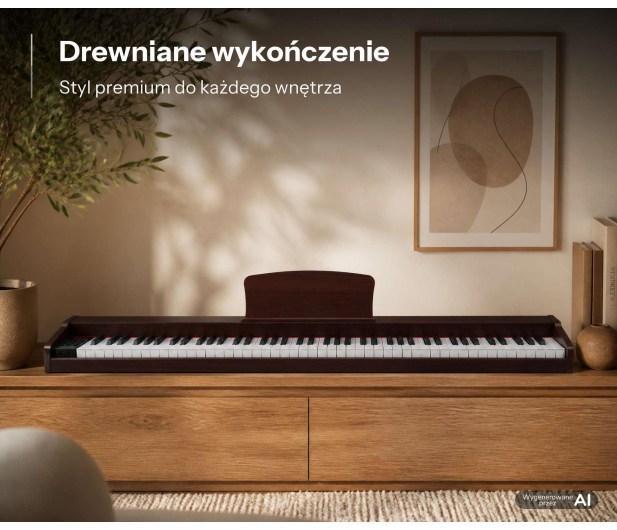 MusicMate Pianino cyfrowe MM-P10-SB  VelvetNote SUNBROWN - 1588200 - zdjęcie 6